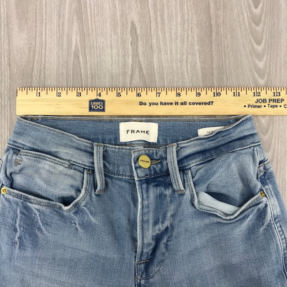 Frame Le High Skinny Jeans Light Wash Blue High Rise Denim 25 - Picture 6 of 10